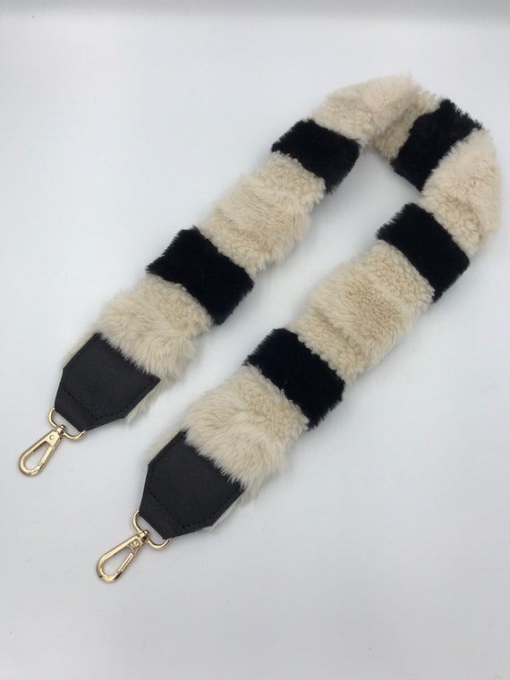 Fur Bag Strap | Handmade Unique Shearling Sherpa Bag Straps | Purse Strap | Handbag Strap | Leather Handmade Strap