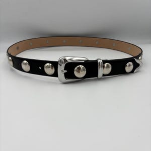real leather belt | metal studded belt | womans belt | jean belt