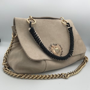 Soft Suede Bag | Gray beige suede bag | Summer Bags