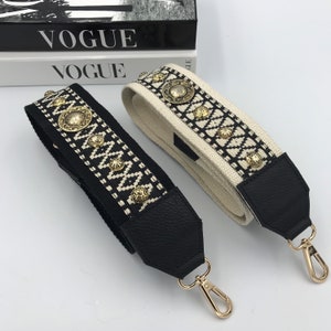 Boho Metal Studded Bag Strap | Ethnic Handbag Strap | Shoulder Strap Handbag | Purse Strap(Only bag strap, BAG NOT INCLUDED)