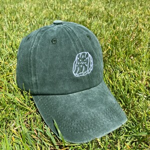 Cute Pickle Hat, Embroidered Cap, Dad Hat, Pickle Hat, Cute Hat, Vintage Cap Dark Green