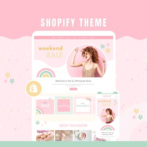 Rainbow Craft Shopify-websitethema Pastel handgemaakte winkel E-commerce websiteontwerp