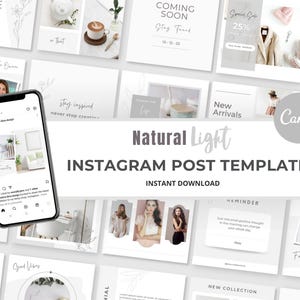 Luxus Instagram Post Vorlagen, Canva Vorlagen, Small Business Social Media, ästhetische Instagram Vorlagen, Blogger Vorlagen