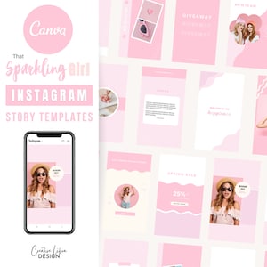 Instagram Story Templates Light Pink, Canva Instagram Templates, Instagram Feed Templates, Social Media Marketing