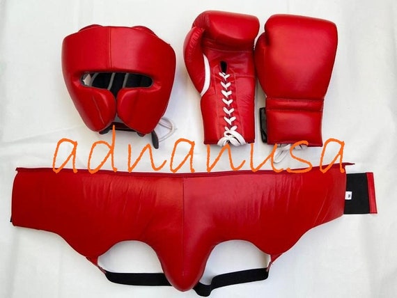 boxing gloves headgear set