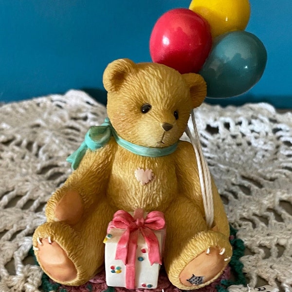 1996 Cherish Teddie Bear Nina Beary Happy Wishes Numbered