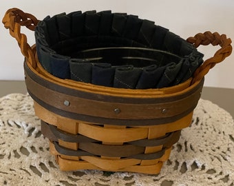 Longaberger 1998 Collectors Club Thyme Basket w/ Liner & Protector