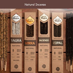 Sagrada Madre Natural Handmade Incense Sticks – Aromatherapy, Cleansing, Meditation, Protection – 8 Long-Lasting Sticks