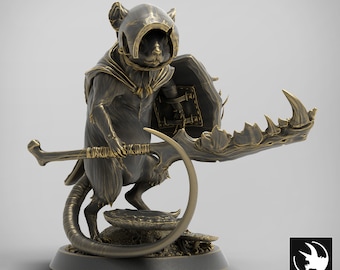 Mouse Soldier looking right-rescale miniatures -Take of Archduke Mousin 1