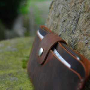 Handmade Crazy Horse Leather iPhone 16 Wallet Case