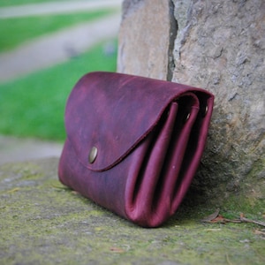 Handmade Women Leather pouche, leather tobacco pouch,  Accordion Leather Wallet , Cute Women Wallet, Personalized Women leather pouche purse