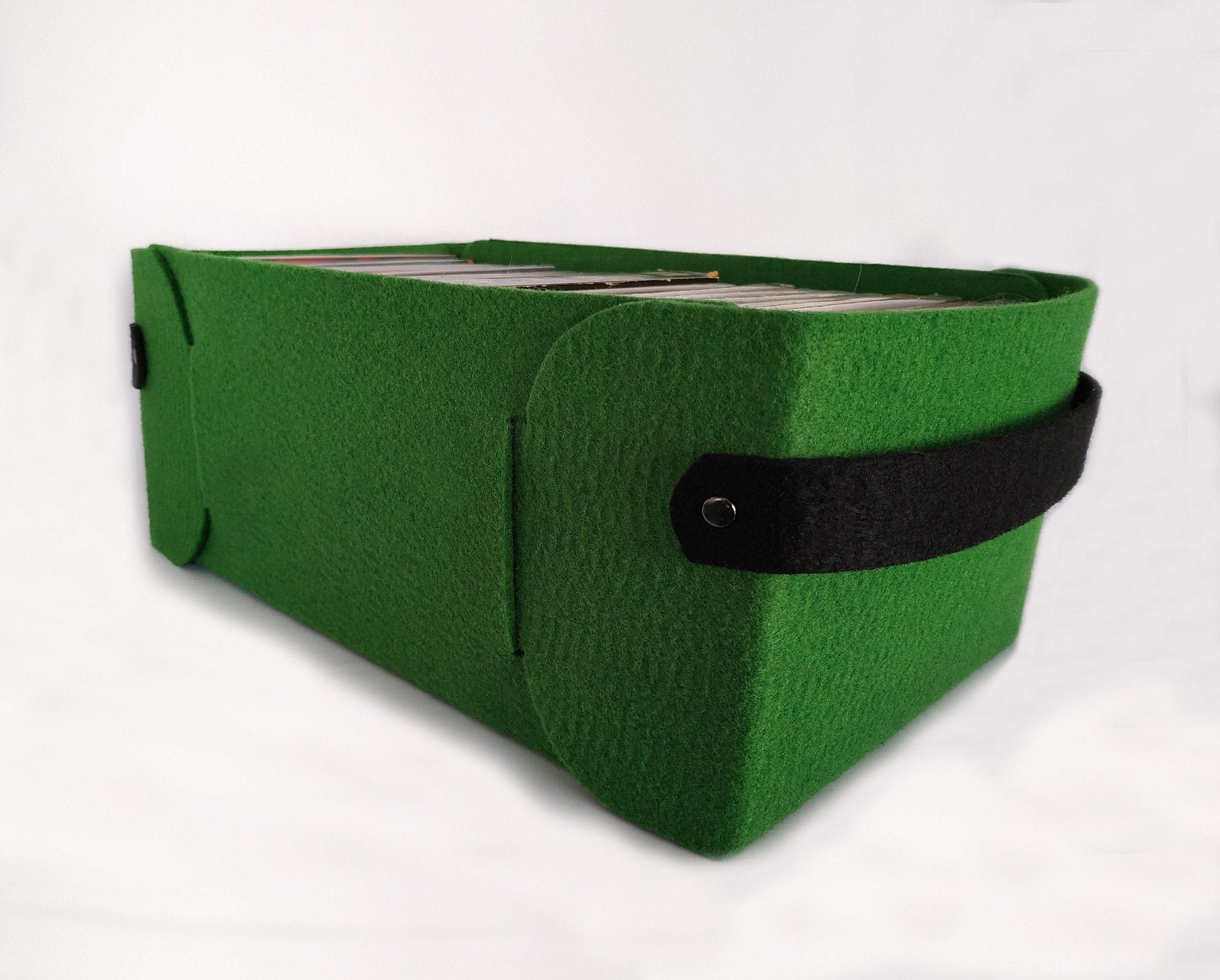 Set of 2 Dvd Storage Baskets, Dvd Storage Bins, Felt Storage Boxes