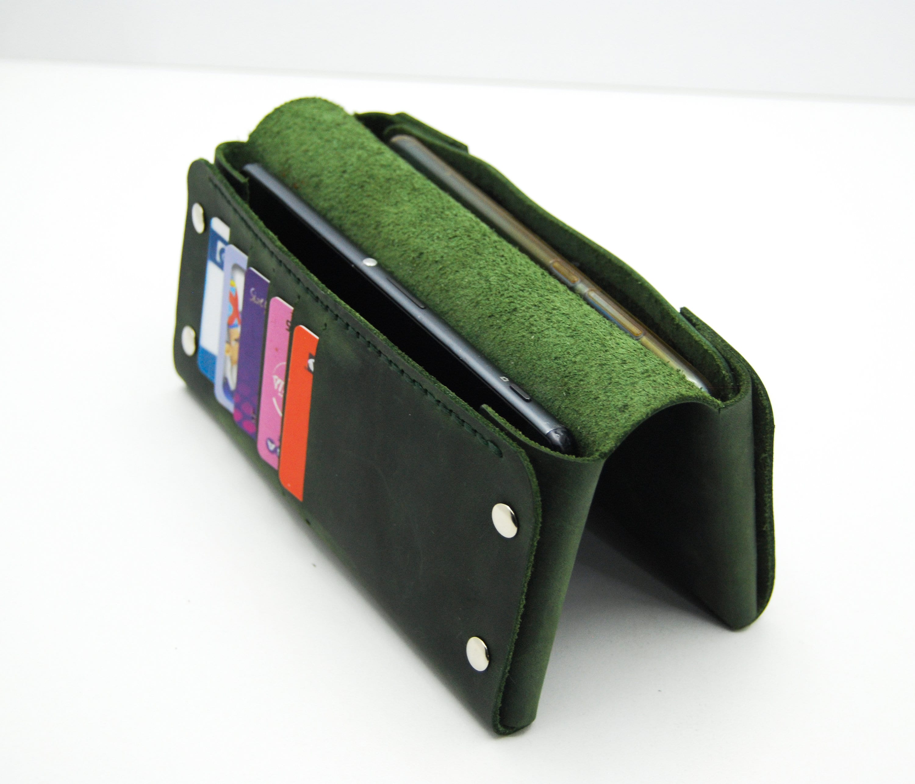 Leather Double Phone Case, Dual Phone Case for Work and Personal