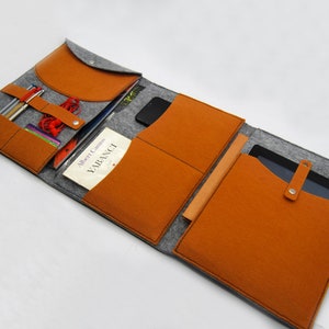 Personalized Felt A4 Organizer: Tablet & Document Portfolio
