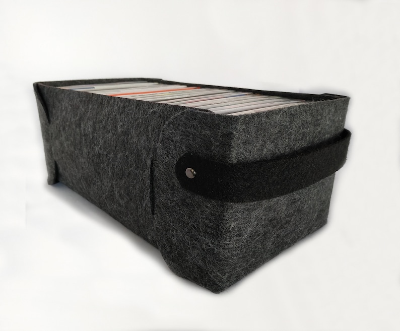 Set of 2 Dvd Storage Baskets, Dvd Storage Bins, Felt Storage Boxes