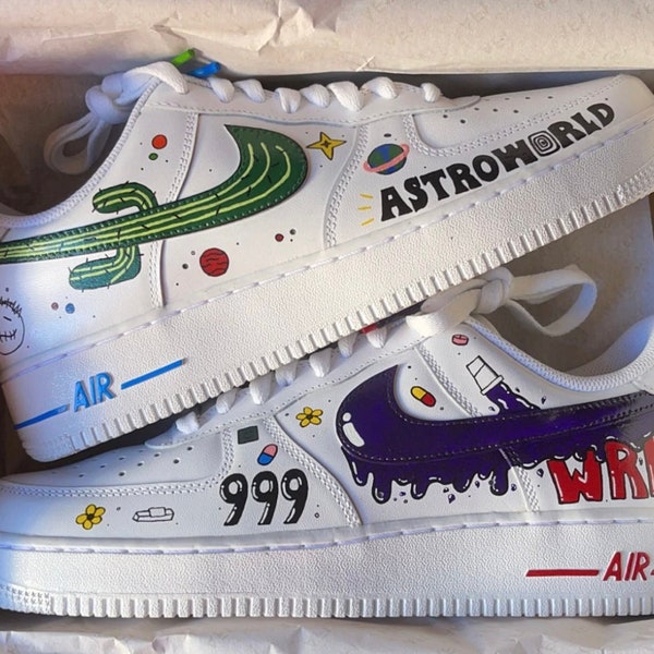 Juice Wrld x Travis Scott Custom Nike Air Force 1's / (Customized AF1s)