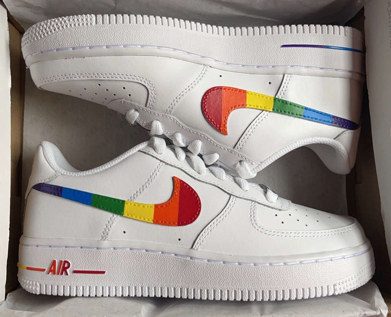 Rainbow Custom Nike Air Force 1's / customized Af1s - Etsy