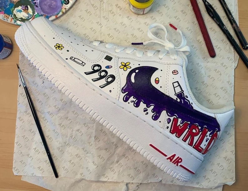 Juice Wrld X Travis Scott Custom Nike Air Force 1's / Etsy Canada