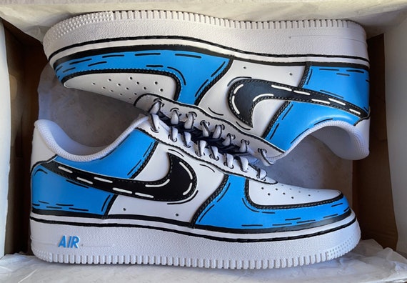 Custom paint nike air force 1 af1 cartoon style by Michelleecheve