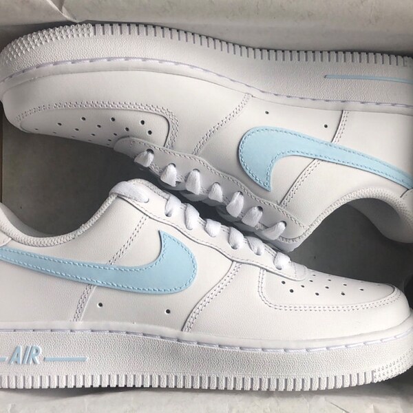 Light Blue Custom Nike Air Force 1's / (Customized AF1s)