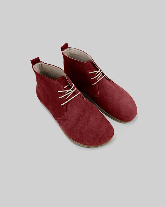 Men’s Red Suede Ankle Boots RED Suede Men main image 3