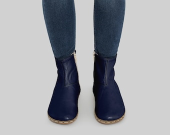 Bespoky Botines Chelsea: Diseño Barefoot, Piel Suave, Punta Ancha