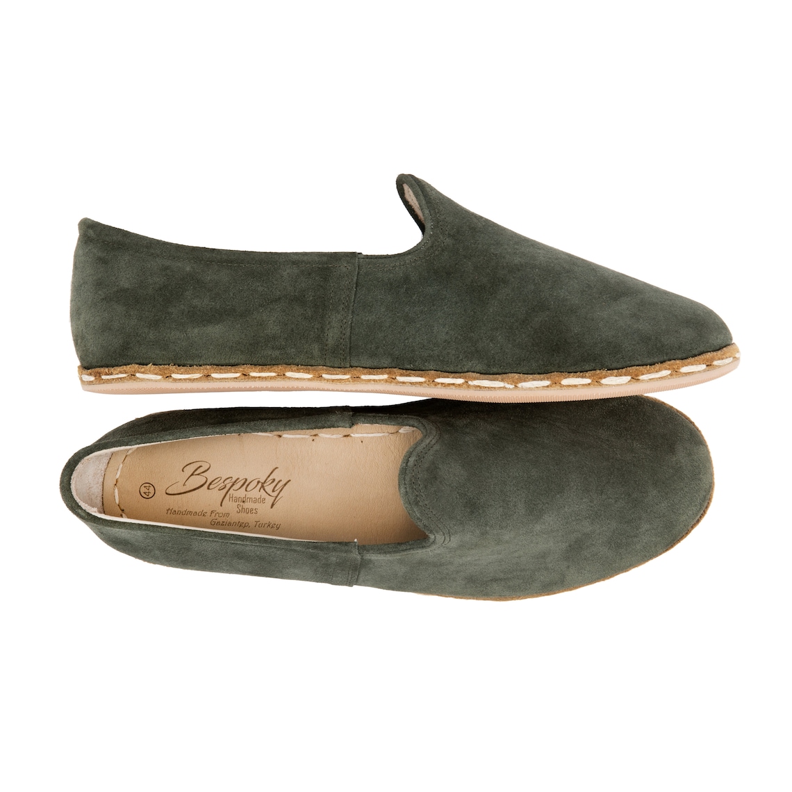 Men Suede Dark Green Sneaker Shoe Leather Handmade Sanah - Etsy