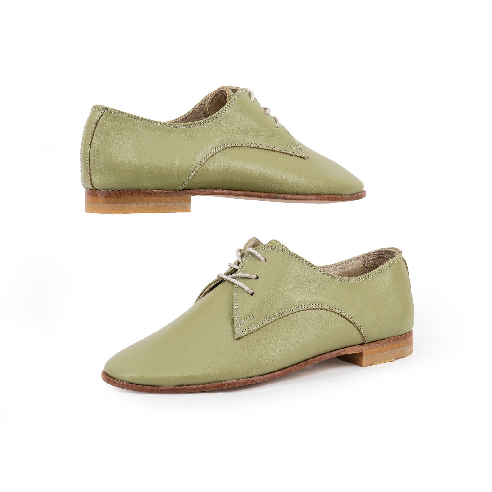 Men Avocado Green Color Leather Classic Oxford Handmade Shoe - Etsy