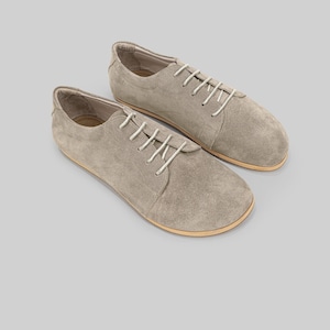Zero Drop Barefoot Shoes - Handcrafted Leather Sneakers With Wide Toe Box & Flexible Sole