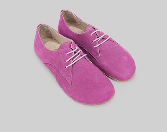 Oxford Mujer Zero Drop - Wide Toe Box Barefoot, cuero cosido a mano - Calzado de Bienestar Slow-Craft