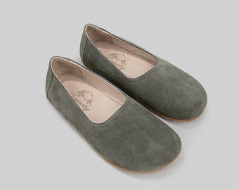 Bespoky Barefoot Leder Ballerinas - Weite Zehenbox, Zero Drop, Flexibel