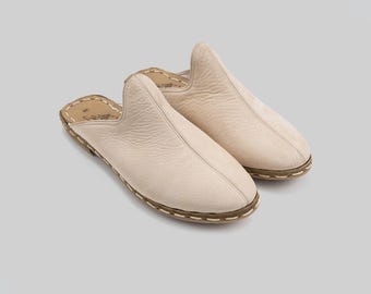 Women’s Leather Mules: Wide Toe Box, Zero Drop - Breathable Slip-Ons