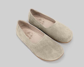Barefoot Ballet Flats: Lightweight Leather Shoes (Wide Toe Box)