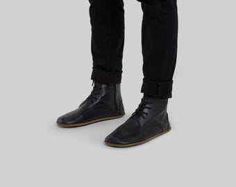Foot Shaped Boots Mens Casual - Wide Toe Box Zero Drop, Hand-Stitched - Toe Spread Hand-Stitched Heritage