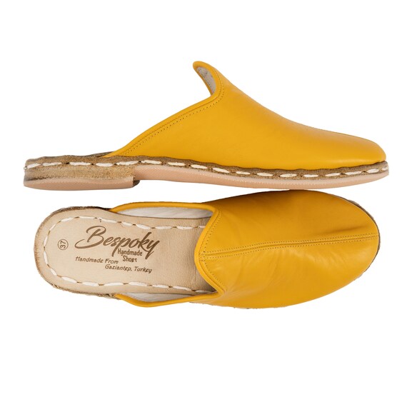 mustard yellow slippers