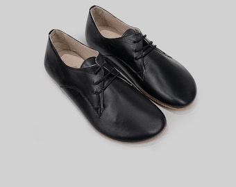 Oxford Barefoot Mujer - Wide Toe Box Zero Drop, Piel Cosida a Mano - Calzado Artesanal Corte a Mano