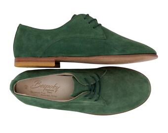 green suede trainers