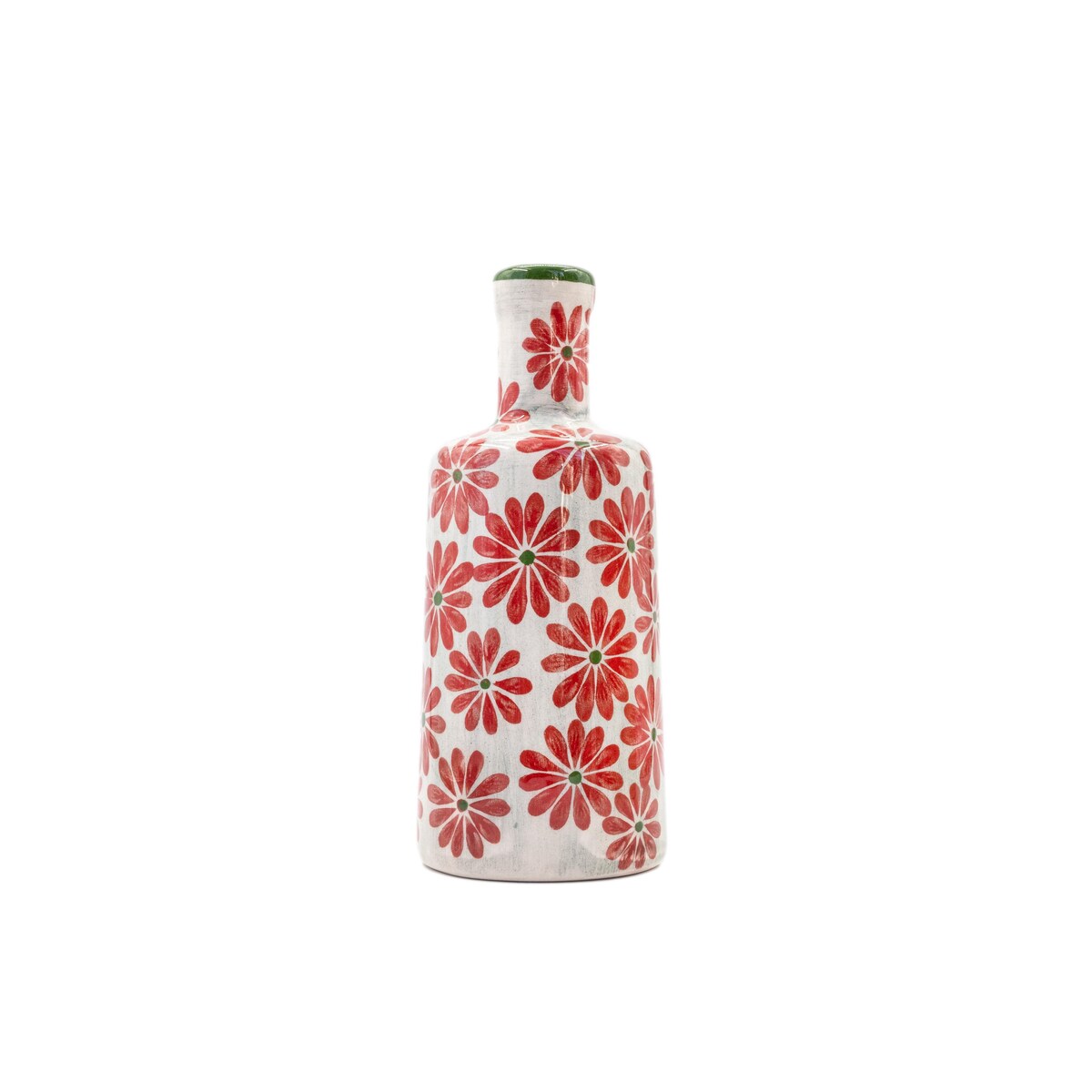 Red and Green Handmade Ceramic Olive Oil Bottle, Spring Flower Design Mediterranean Kitchen Decor, Dispenser, Cruet, Halloween Gift - Etsy