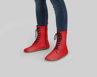Mens Wide Toe Box Boots - Zero Drop Hand-Stitched Leather, Heritage - Slow-Craft Slow-Fashion Footwear