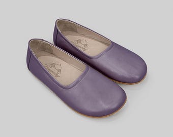 Leather Ballet Flats Women - Wide Toe Box Zero Drop, Slow Craft Heritage, Bespoky