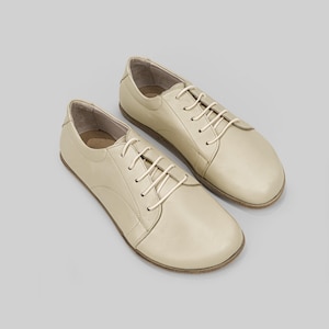 Handmade Leather Barefoot Sneakers – Wide Toe Box, Vegan Lining