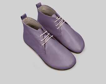 Bottes en cuir pour femmes - embout large Zero Drop, Slow Craft Heritage, sur mesure