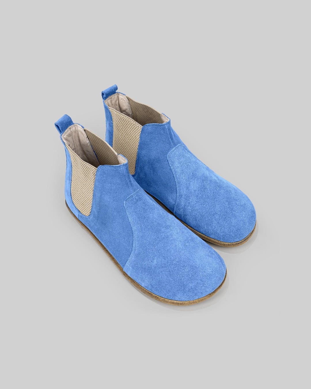 Chelsea Boots: Blue Suede, Wide Fit - Vegan Flexible Sole - Etsy