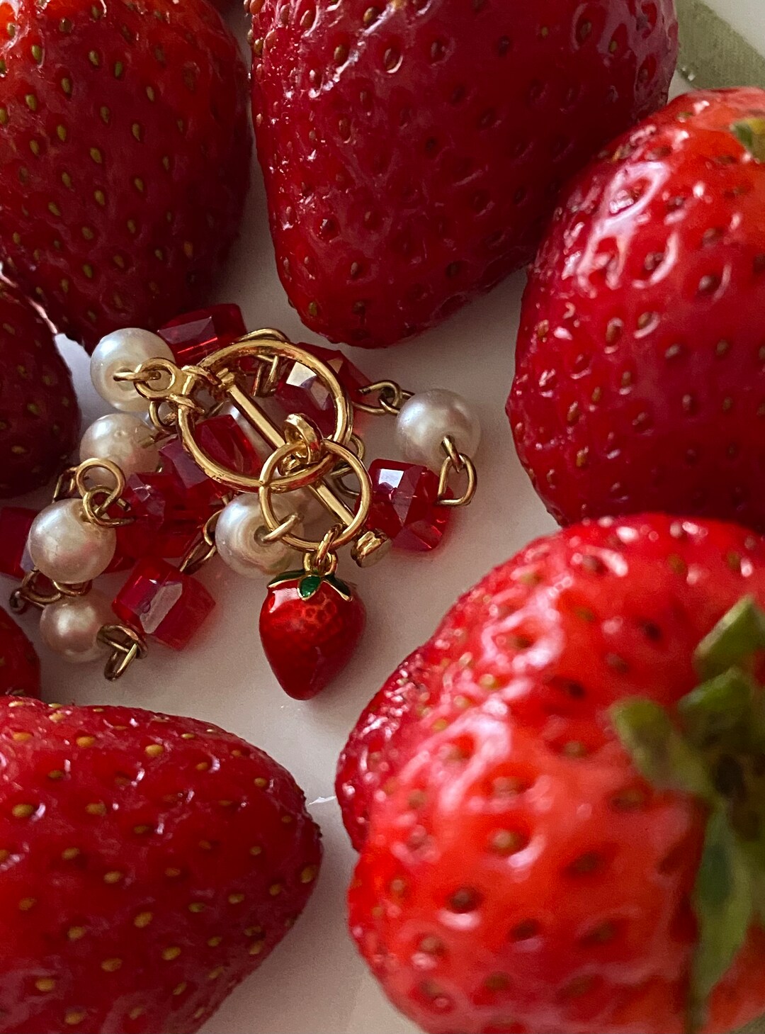 Strawberry Cuff Bracelet – Gold