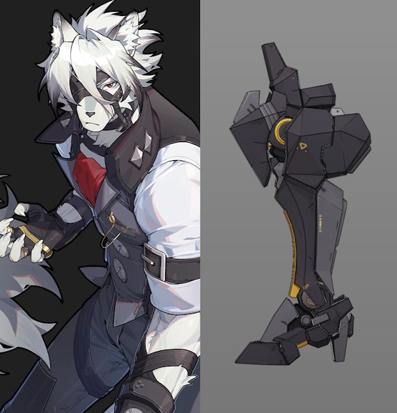 Zero Zone Zenless Von Lycaon Leg Armor Pepakura File/pdo/3d Model