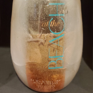 At The Beach Bath and Body works epoxy wine glass