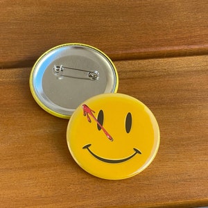 Watchmen 50mm Smiley Face Pin back Button