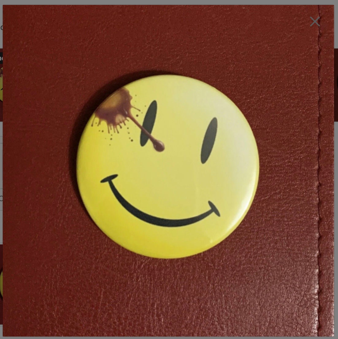 DC Comics The Watchmen Smiley Face Embrodiered Patch -new 