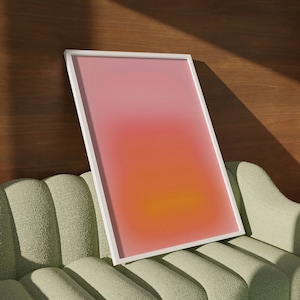Sunset Gradient Digital Print | James Turrell Inspired Art | Aura Wall Art | Printable trendy poster room decor, gradient, y2k, aesthetic