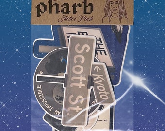 Phoebe Bridgers Pharb Sticker Pack with 6 Phoebe Inspired Stickers for Laptop, Water Bottle